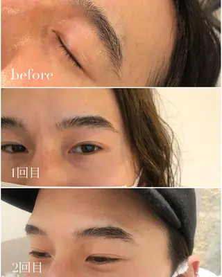 メンズ アイブロウ 眉毛 まつ毛パーマ suu梅田のエステ・リラクイメージ