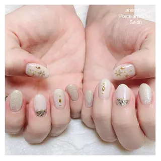 ミディアム ネイル 🐾enen style 🐾のネイルデザイン