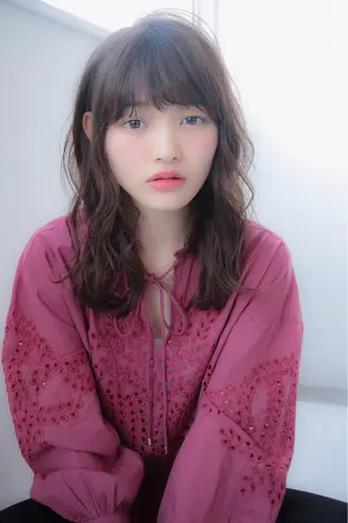 ミディアム カラー ヘアアレンジ 🥞ベージュ系カラー 【すずきりほ】🥞のヘアスタイル