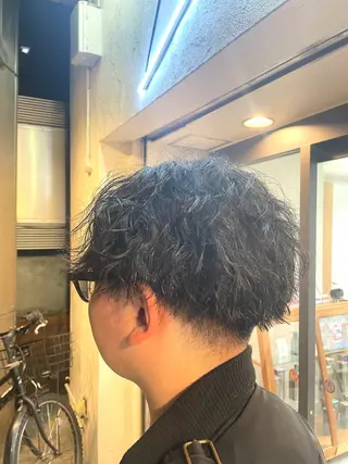 パーマ メンズ 颯/ツイスパ/波巻き /レディースモデルのヘアスタイル