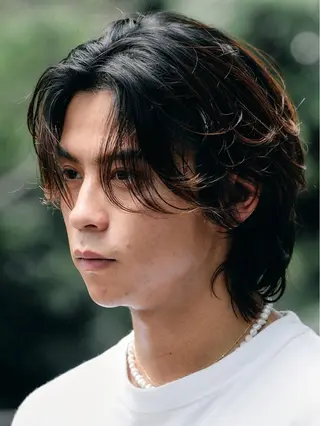 ミディアム パーマ メンズ fifth 菅崎愛斗のヘアスタイル