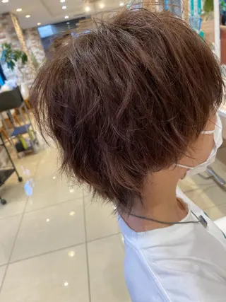 ショート カラー メンズ 🩵波巻き/ツイスパ HARU💎のヘアスタイル