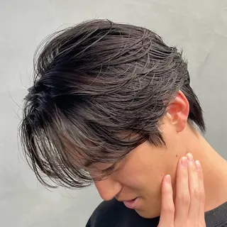 ミディアム パーマ ヘアアレンジ メンズ fifth 石川 凪のヘアスタイル