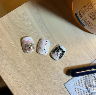 ネイル パープルピーチ ネイルのネイルデザイン