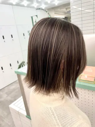 ミディアム 💚透明感カラー💚 ♻️本間♻️のヘアスタイル