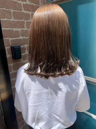 ミディアム カラー パーマ ヘアアレンジ メンズ キッズ ネイル マツエク・マツパ アイブロウ 久木原 ゆりのヘアスタイル