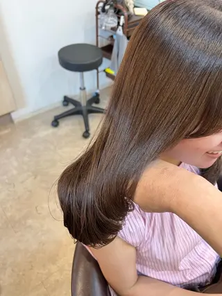 セミロング カラー ブリーチなしカラー 🌿脇黒丸 彩のヘアスタイル