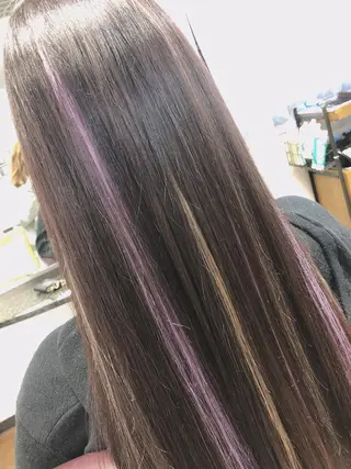 ロング カラー ヘアアレンジ ✂︎CHII/ ハイライト/髪質改善のヘアスタイル