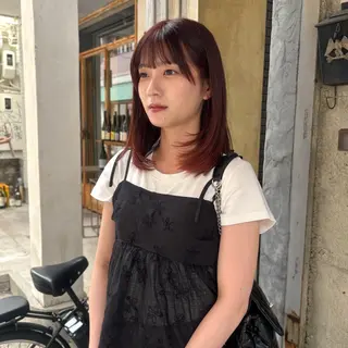 ミディアム カラー 芦刈 咲来のヘアスタイル
