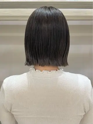 ミディアム カラー 透明感カラー/ボブ /佐藤伶のヘアスタイル
