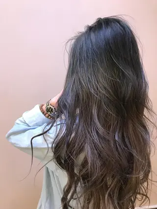 セミロング 髪質改善縮毛矯正/暖 色カラー/ウエダカナのヘアスタイル