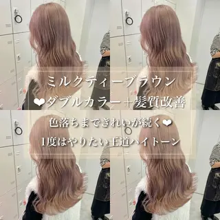 ロング カラー ウルフカットマスター みつきのヘアスタイル