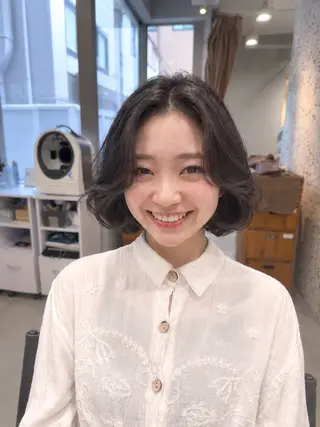 ショート パーマ 韓国hair ·͜· watanabeのヘアスタイル