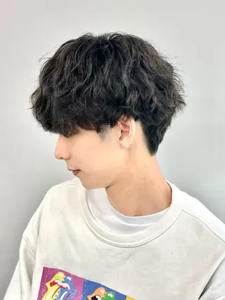 ショート パーマ 博多メンズサロン 田中のヘアスタイル
