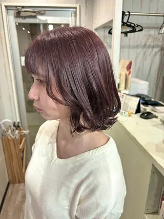 ミディアム カラー 桑原 由理のヘアスタイル