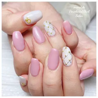 ミディアム ネイル 🐾enen style 🐾のネイルデザイン