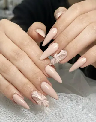 ロング カラー 波 なみのネイルデザイン