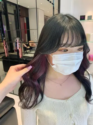 カラー 🎀透明感カラー 韓国ヘア🎀mahoのヘアスタイル