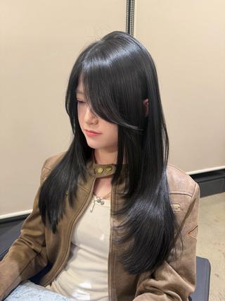 ロング カラー caho／ レイヤー カット 韓国ヘア♡のヘアスタイル