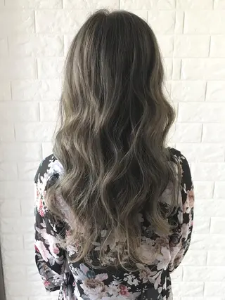 ロング カラー 髪質改善縮毛矯正 美容師✂️山崎竜二のヘアスタイル