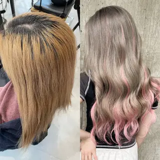 ロング カラー ヘアアレンジ TATSUYA アートディレクターのヘアスタイル