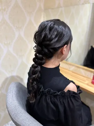 ヘアアレンジ ヘアセット天神駅直結 jrメンバーairaのヘアスタイル