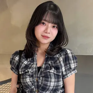 ミディアム レイヤーカット ⌇haruko🎀のヘアスタイル