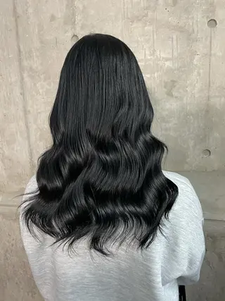 ロング カラー ヘアアレンジ 縮毛矯正/髪質改善/ ブリーチ毛/木元渓太のヘアスタイル
