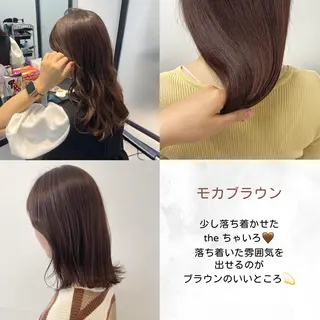 ミディアム カラー 愛されヘア/ 暖色カラー/まいこのヘアスタイル