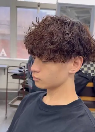 ショート パーマ メンズ 大阪梅田メンズパーマ はずきのヘアスタイル