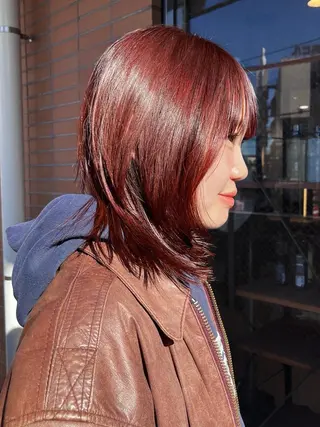 ミディアム Vicky ブリーチ メンズカジュアルのヘアスタイル