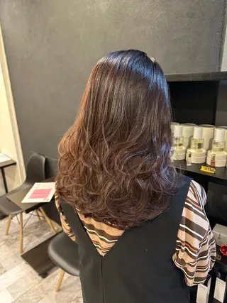 セミロング カラー パーマ 髪質改善特化【荻窪】 RYOTOのヘアスタイル