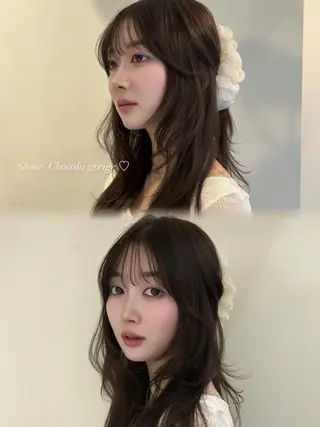 カラー 透明感カラー アオイのヘアスタイル