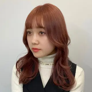 ロング カラー パーマ ヘアアレンジ メンズ キッズ ネイル マツエク・マツパ アイブロウ エクステモデル募集 💗大阪梅田/川上のヘアスタイル