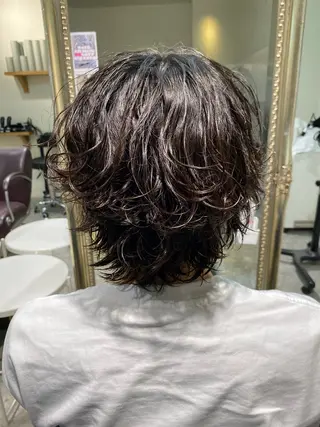 パーマ メンズ パーマ特化/フェザー パーマシャドウ/真生のヘアスタイル