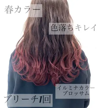 セミロング カラー 脱!黒髪 ダブルカラー【上野】のヘアスタイル