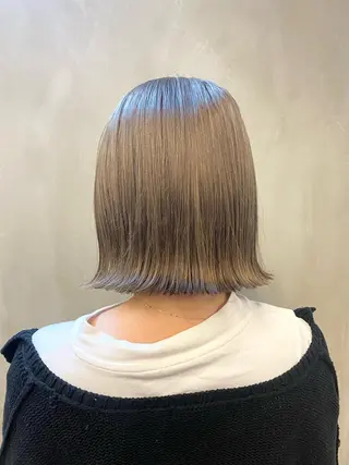 ミディアム カラー ハル🌸柔色/ ブリーチなし/艶髪のヘアスタイル