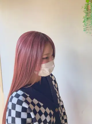 ロング カラー 縮毛矯正/ レイヤー/ミディアムのヘアスタイル