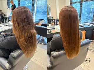 セミロング 髪質改善・水素カラー ARIA(ému)のヘアスタイル
