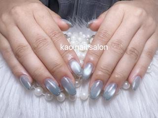 ネイル kao パラジェル マグネット/長さだしのネイルデザイン