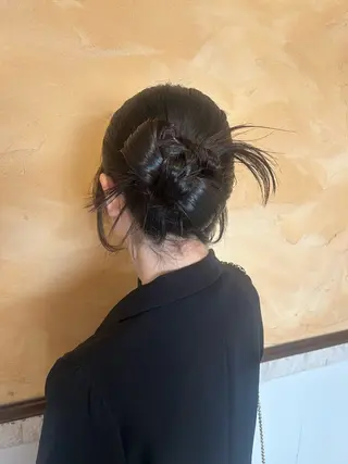 セミロング ヘアアレンジ ブリーチなしベージュ /ヘアセット/ミユのヘアスタイル
