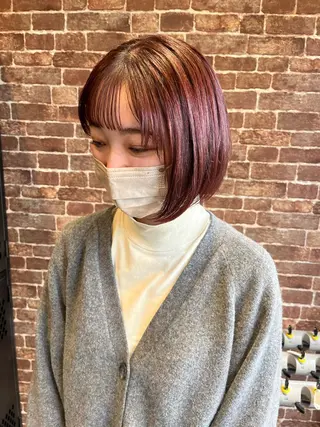 ショート カラー パーマ ヘアアレンジ メンズ キッズ ネイル マツエク・マツパ アイブロウ 久木原 ゆりのヘアスタイル
