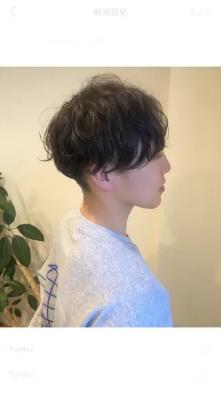 パーマ メンズ 永井 亜実のヘアスタイル