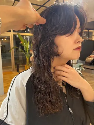 ロング パーマ Basis 田口豪司のヘアスタイル