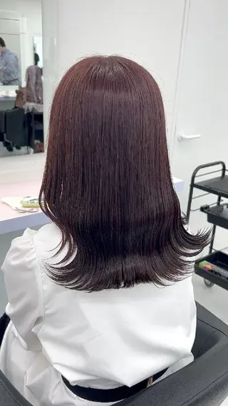 セミロング カラー ブリーチ透明感カラー 🍑トウヤ🍑のヘアスタイル