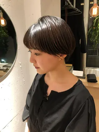ショート カラー 白髪ぼかし/ショート /ミニボブだいじのヘアスタイル