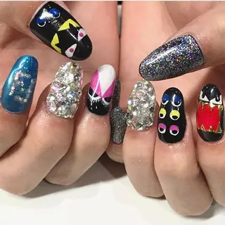 ネイル 渋谷／チップ長さ出し 👑アプレgel-xのネイルデザイン