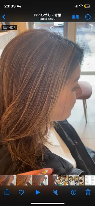ミディアム 五日市 愛衣のヘアスタイル