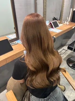 ロング カラー ゆうめ 透明感カラー /韓国風レイヤーのヘアスタイル