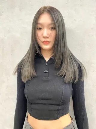 ロング カラー 🧸艶々韓国ヘア 🧁mizunaのヘアスタイル